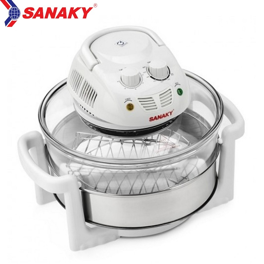(CHỈ GIAO HCM) Lò nướng thủy tinh 15 lít Sanaky VH-158T (Trắng)