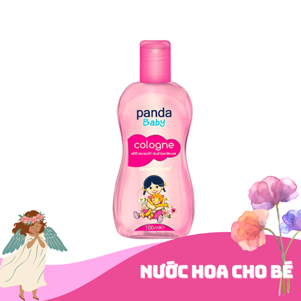 Nước hoa cho bé Panda Baby Cologne Sweet Floral 100ml - Lưu hương lâu, hương thơm dịu nhẹ an toàn cho bé - Màu hồng