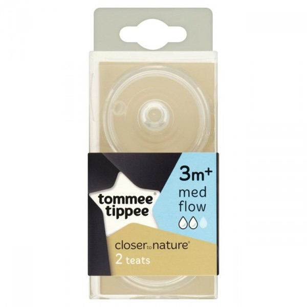 Núm Ti - Tommee Tippee Closer To Nature Medium Flow Teats 2 Pack