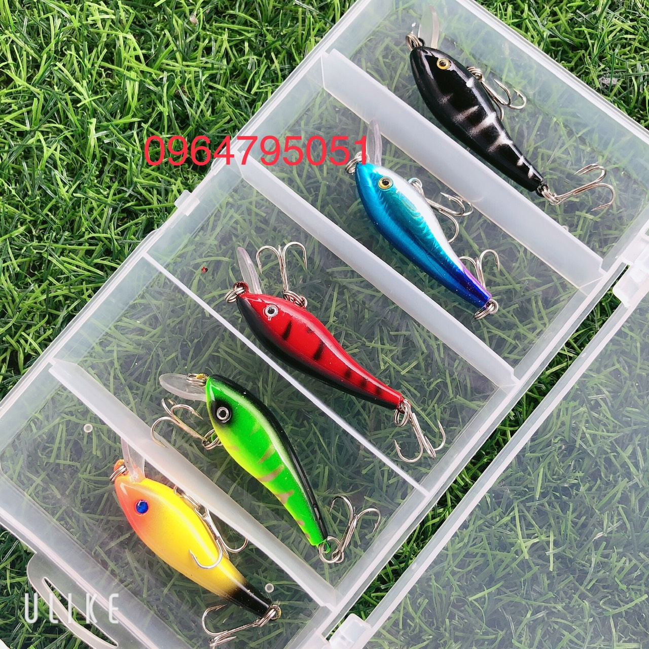 hộp mồi câu 5 con cá giả câu lure