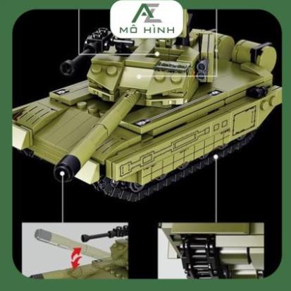 Bộ xếp hình lắp ghép xe tăng quân đội mini phát triển trí tuệ | mô hình lắp ráp đồ chơi cho bé trai