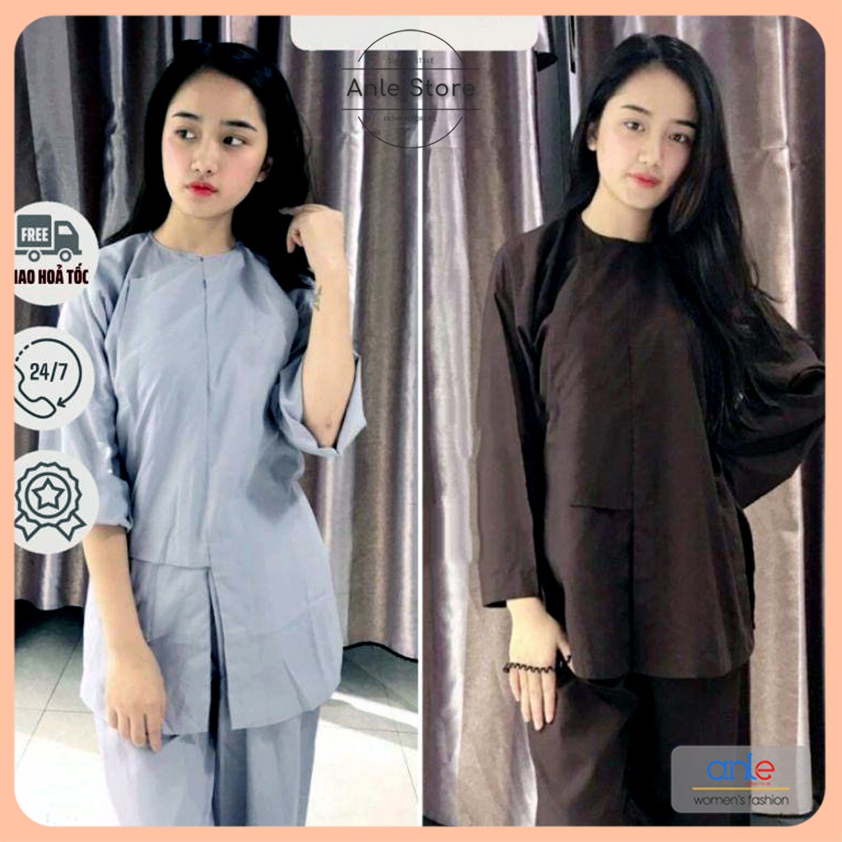 Đồ lam đi chùa BỘ VẠT HÒ NAM NỮ - Bộ đồ đi chùa Vải Kate Cotton Mịn Thoáng mát Thấm hút tốt - Pháp phục phật giáo Quần áo lam Phật tử đi chùa Giản dị kín đáo - BVHAN - Anle Store