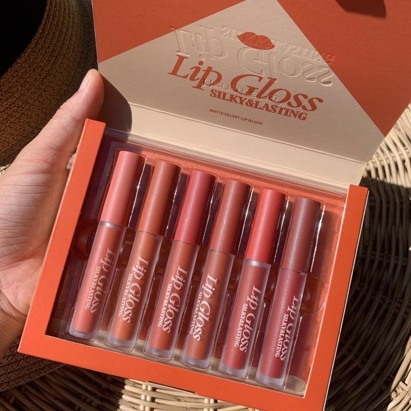 Set son kem lì 6 cây Lipgloss - Cavali - Son kem không khô môi, tone màu chuẩn, thời thượng