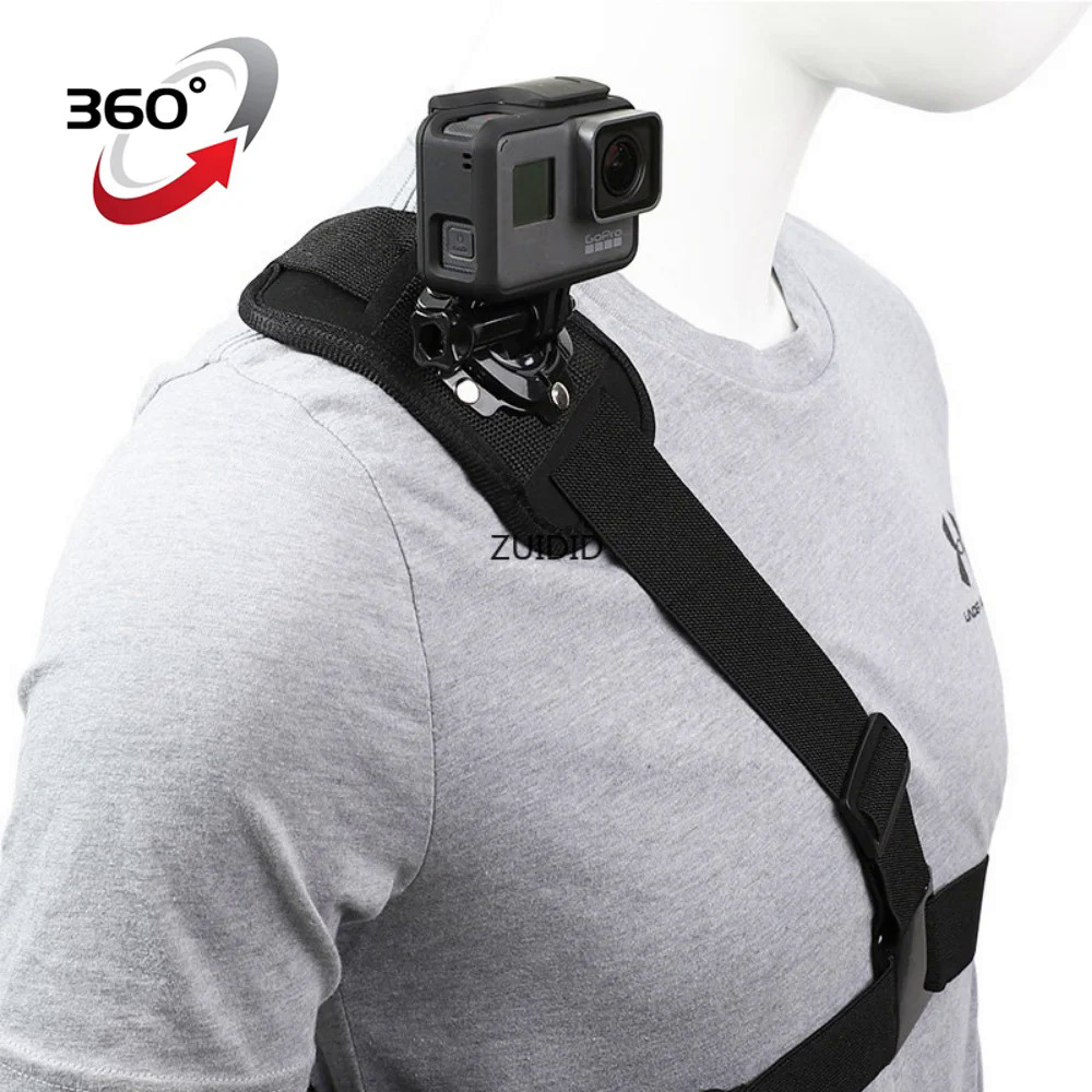 Cho Đi Pro Phụ Kiện 360 ° Dây Đeo Vai Núi Khai Thác Cho GoPro Anh Hùng 11 10 9 8 7 6 5 4 SJ4000 Cho  Yi Máy Ảnh Ngực