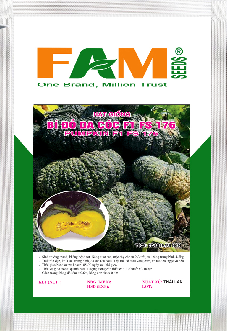 [HCM]Hạt Giống Bí Đỏ Da Cóc F1 FS 176 - Gói 20gr