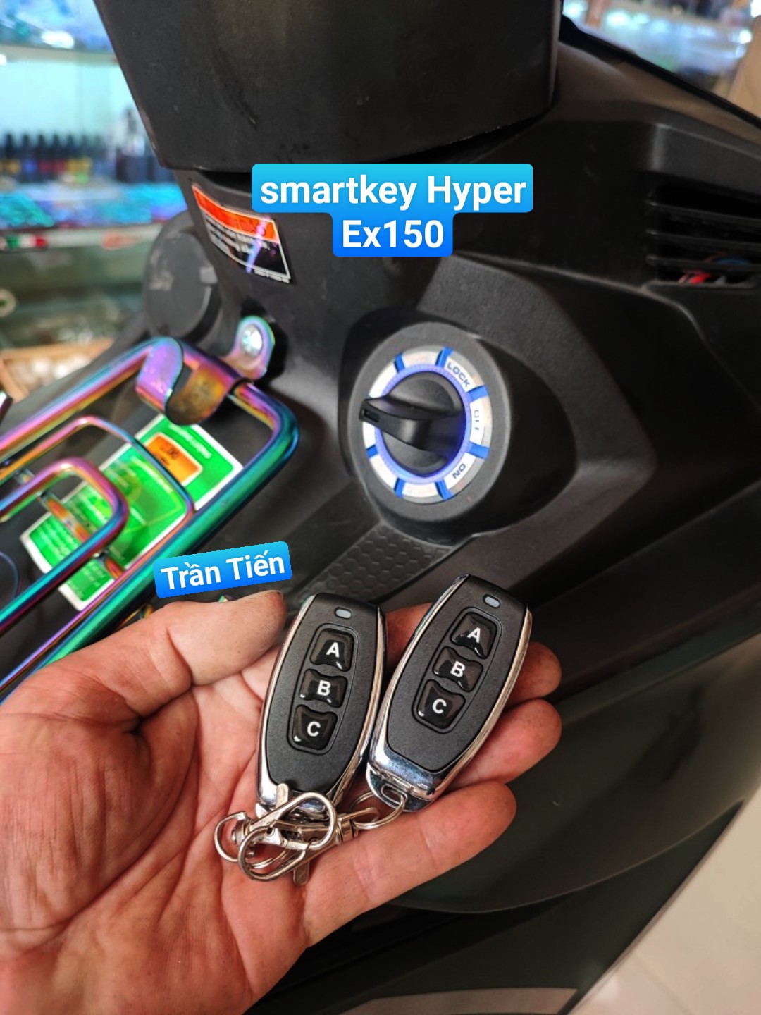 KHOÁ CHỐNG TRỘM XE MÁY HYPER SMARTKEY EX135 EX150