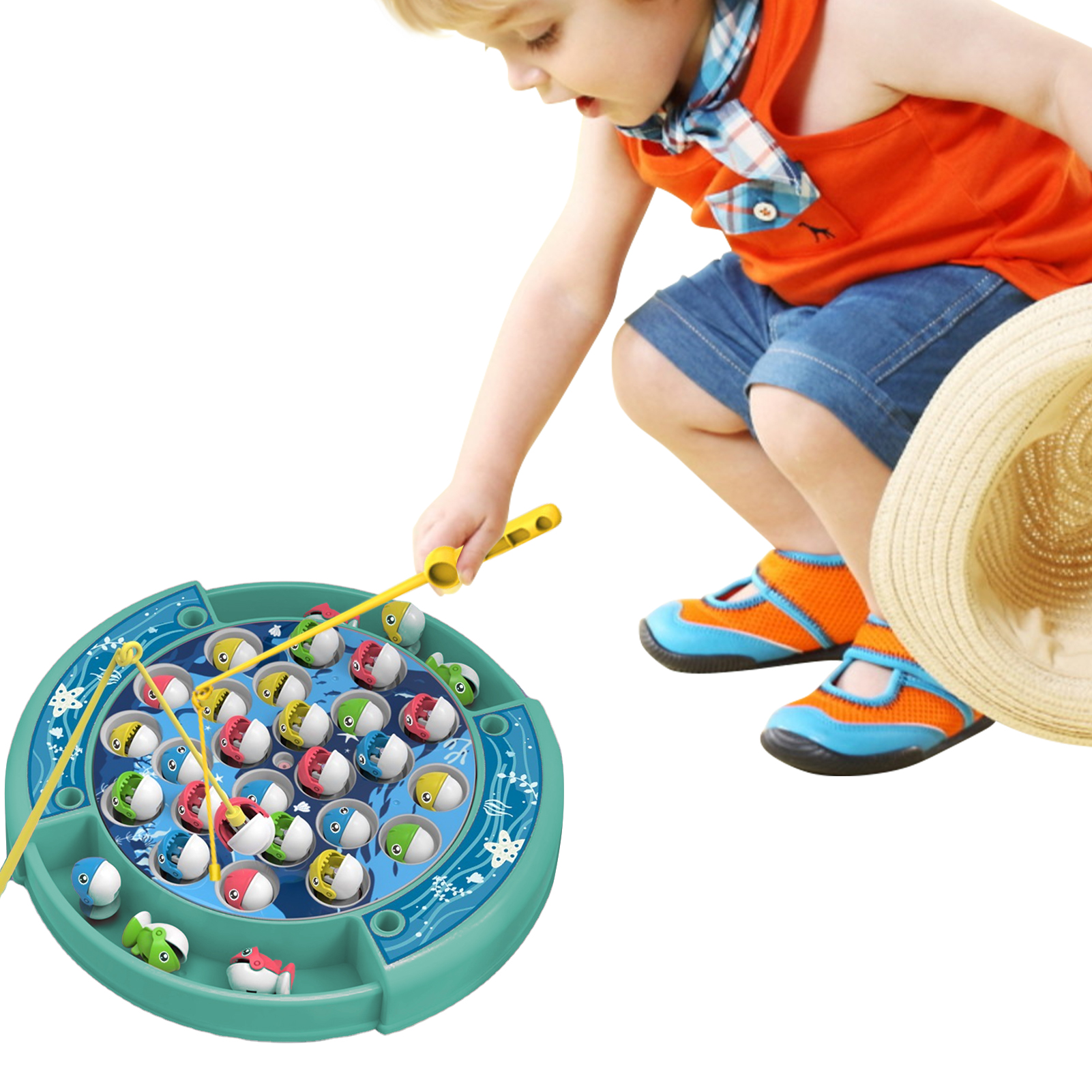 Câu Cá Trò chơi cho trẻ em 3-5 Toddler câu cá cực đồ chơi với xoay ao âm