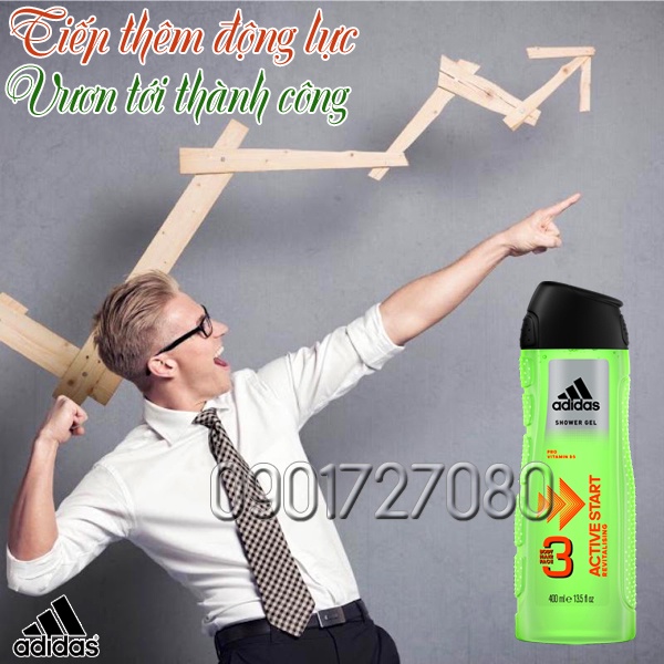 Sữa tắm, gội Adidas Active Start 400ml