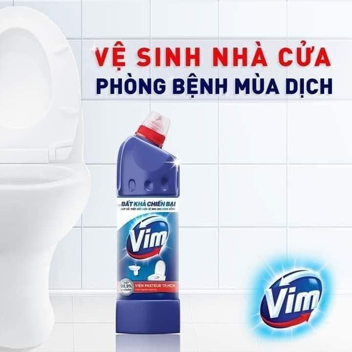 Nước tẩy bồn cầu Vim diệt khuẩn hương chanh sả 450ml