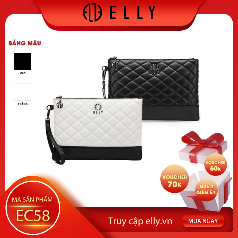 Túi clutch nữ cao cấp da thật elly – ec58