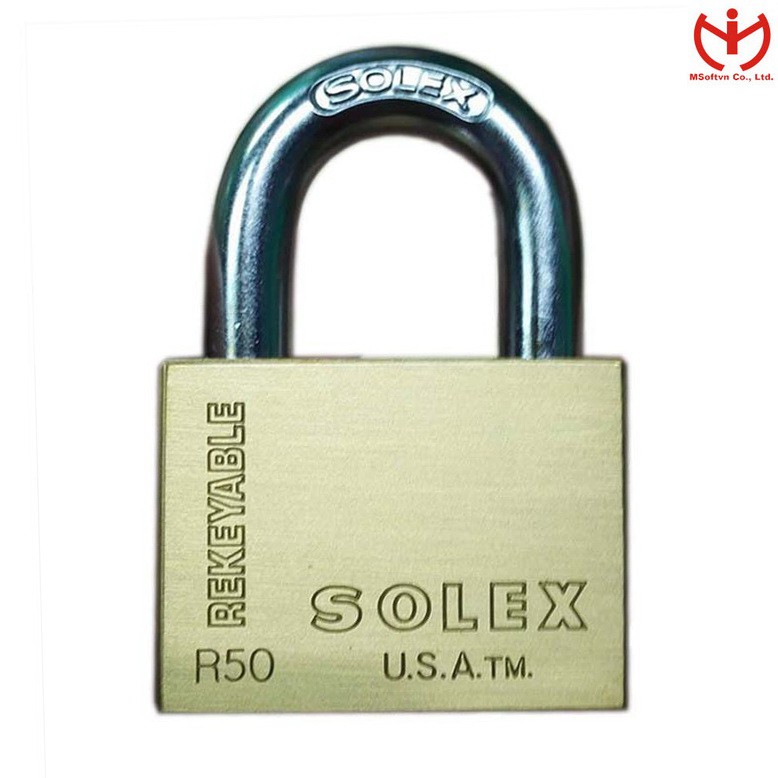 Ổ khóa Solex Premium R50 - Thân đồng 50mm Cao cấp  USA