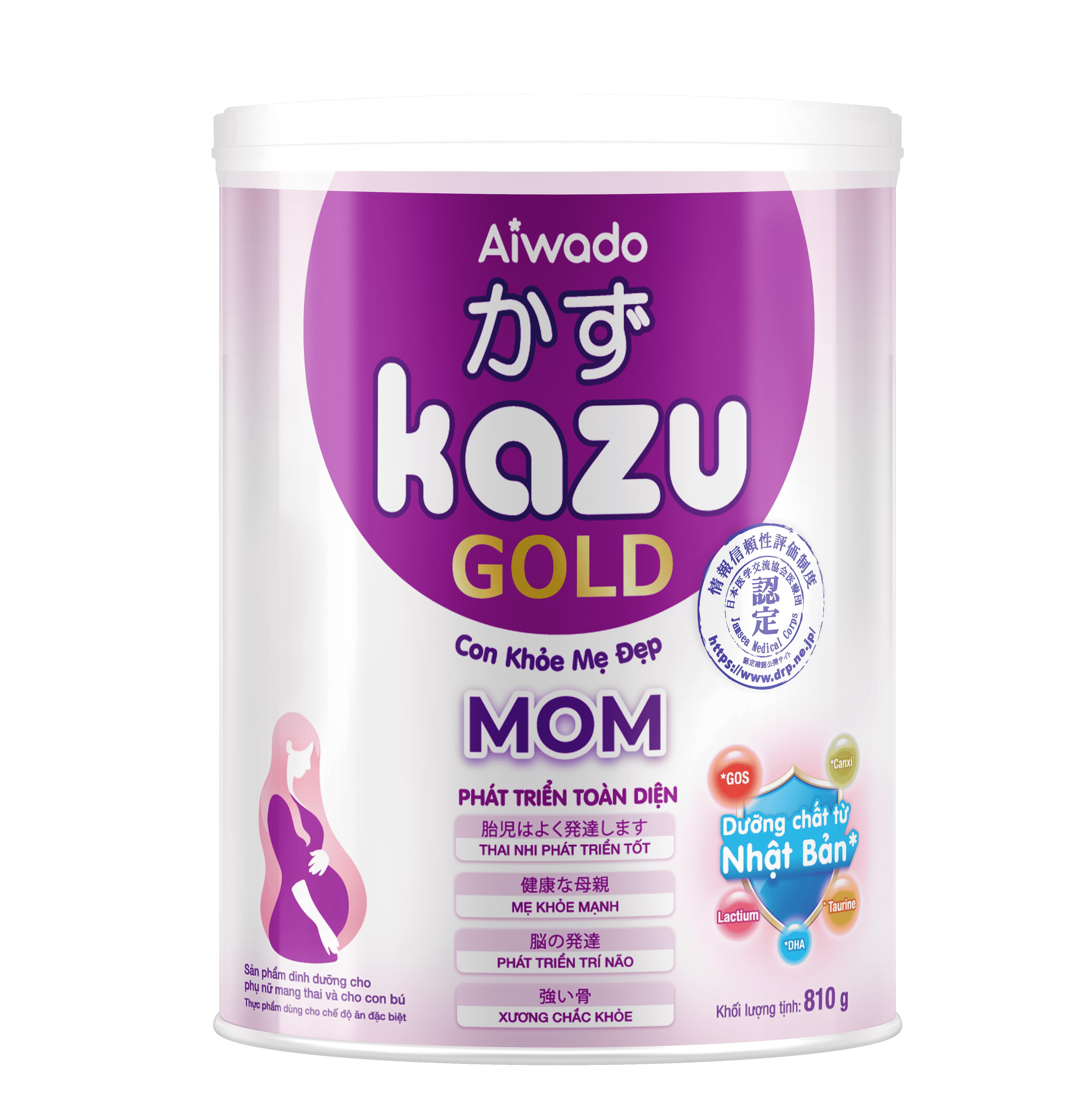 Sữa bột aiwado kazu mom gold 810g - tinh tuý dưỡng chất nhật bản