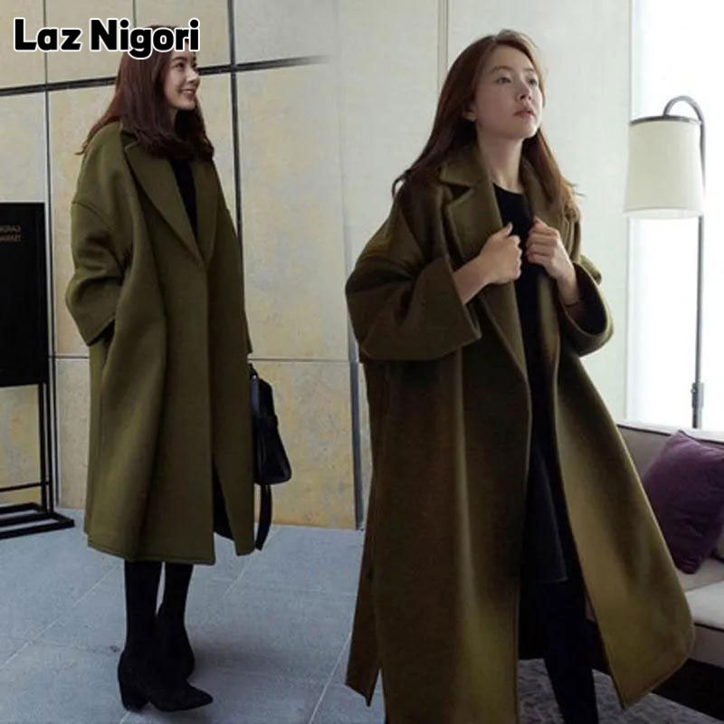 Laz nigori áo khoác mùa đông cho nữ áo khoác len mới mùa thu đông cho nữ