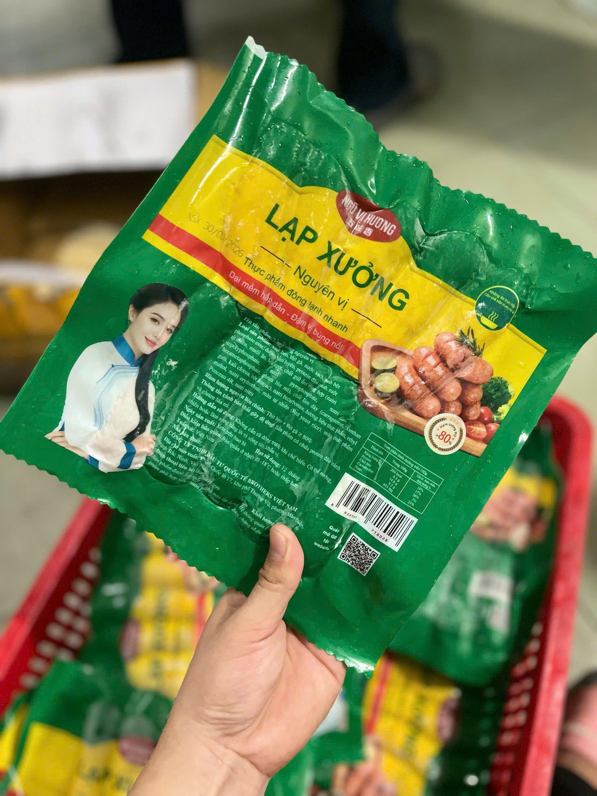 Lạp xưởng nướng đá nguyên vị - Túi 10 cây 700gr ( Giao TPHCM )