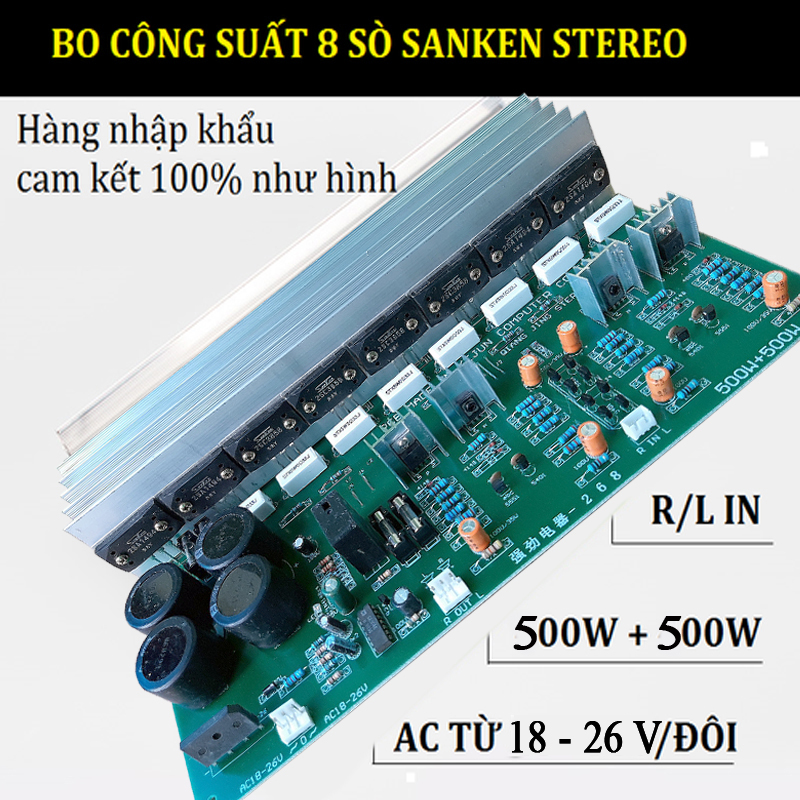 BO CÔNG SUẤT 8 SÒ SANKEN 2SC3858 2SA1494 - AD 1000W