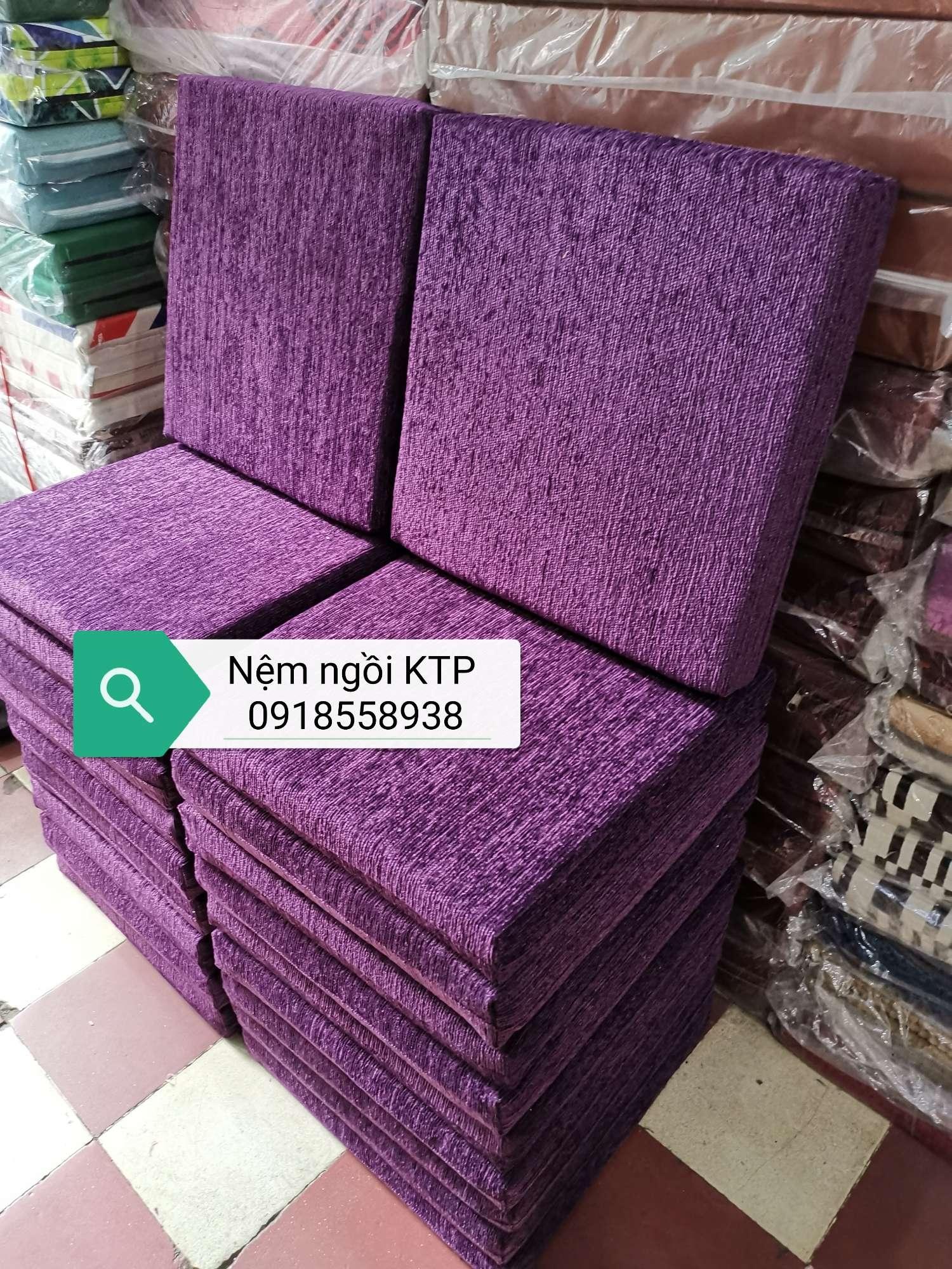 nệm ngồi Noithatktp 40x40x5cm vải bố trơn nhiều màu