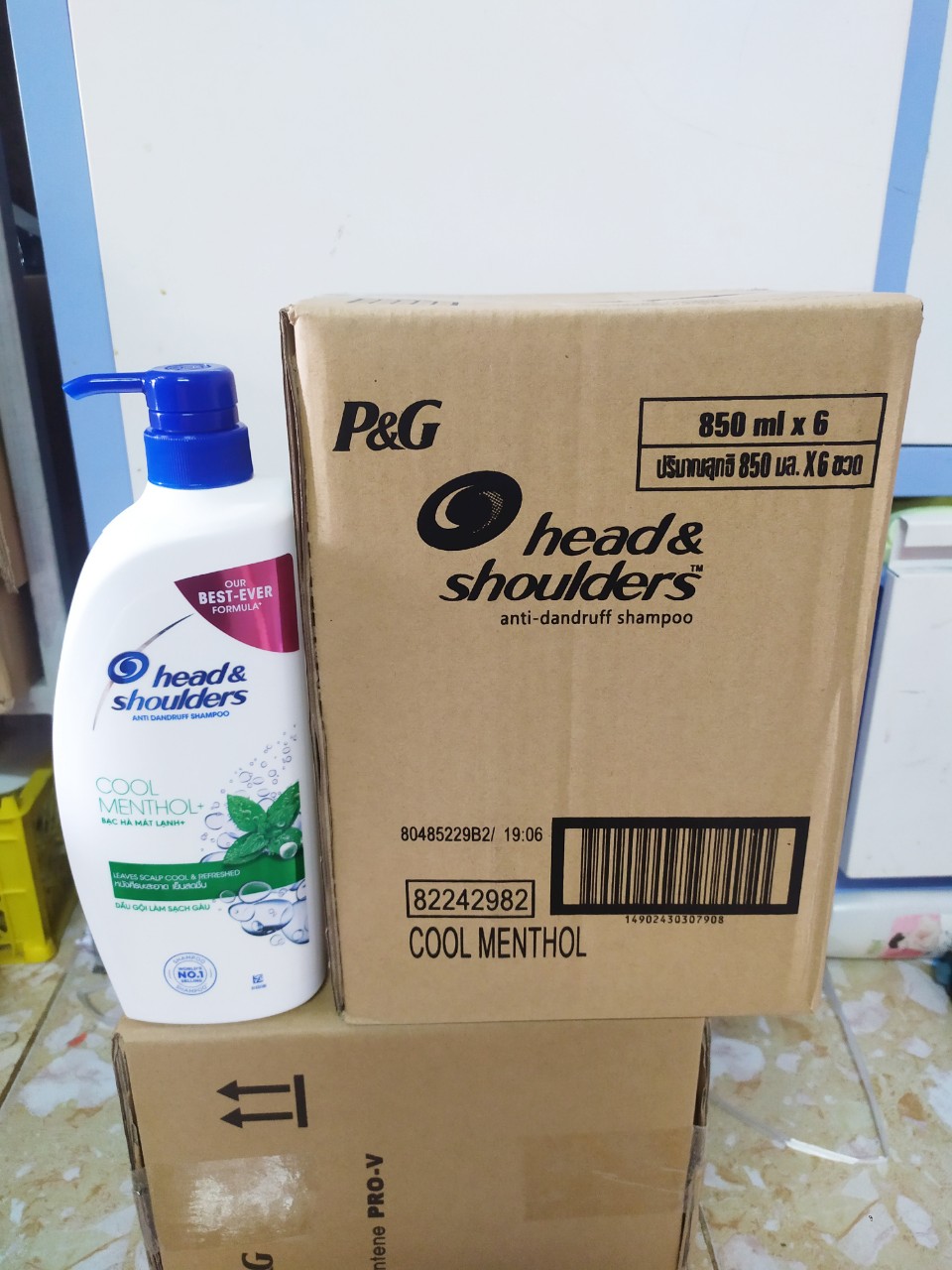 1 Thùng 6 Chai Dầu Gội Head & Shoulder 850ml Chính Hãng Thái Lan mát lạnh sảng khoái