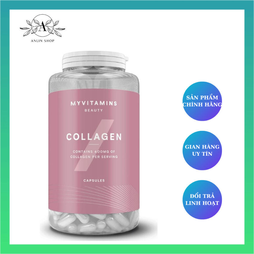 Viên uống collagen thủy phân Myvitamins 90 viên chống lão hoá của Pháp, Làm đẹp da, Chống lão hoá, Giảm rụng tóc.