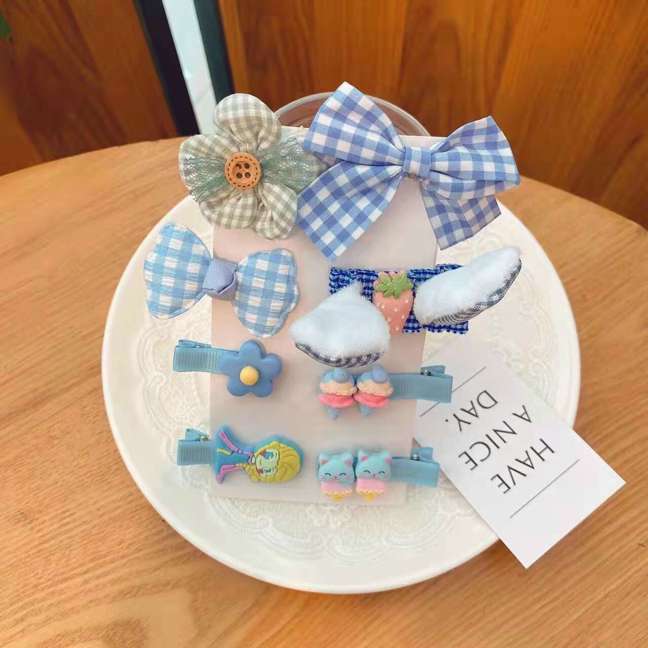 Sét 8 kẹp tóc xinh cho bé yêu điệu đà