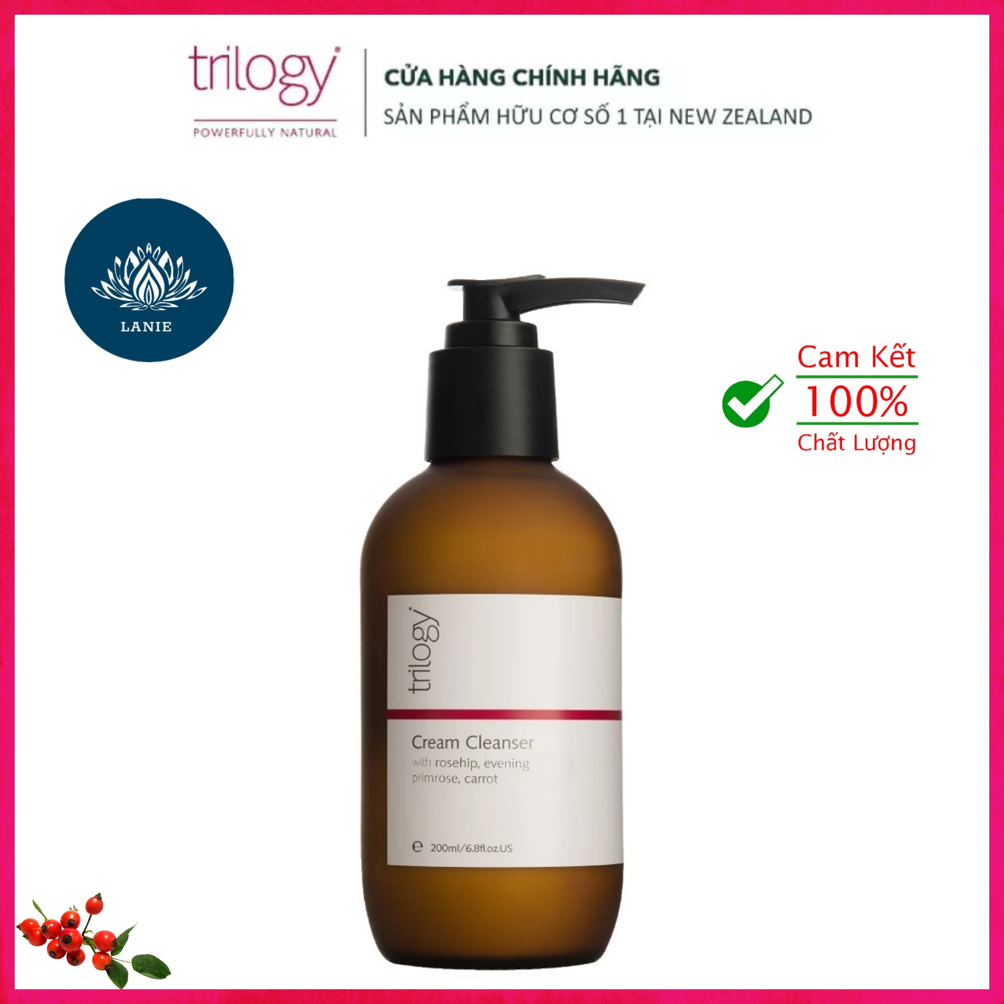 Sữa rửa mặt dạng kem Trilogy Cream Cleanser 100ml/200ml