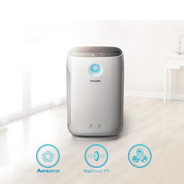Máy Lọc Không Khí Khử Formaldehyde Không Gây Dị Ứng Philips AC2886 - Lọc 99.9% virus H1N1 và bụi siêu vi độc hại PM2.5 - Bảo hành 24 tháng