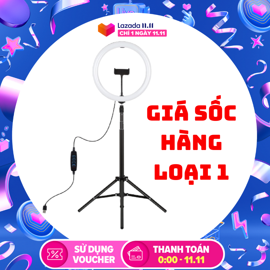 [HCM]Đèn led ring livestream chụp ảnh makeup 26cm CN-R640-Giá đỡ livestream tiện dụng
