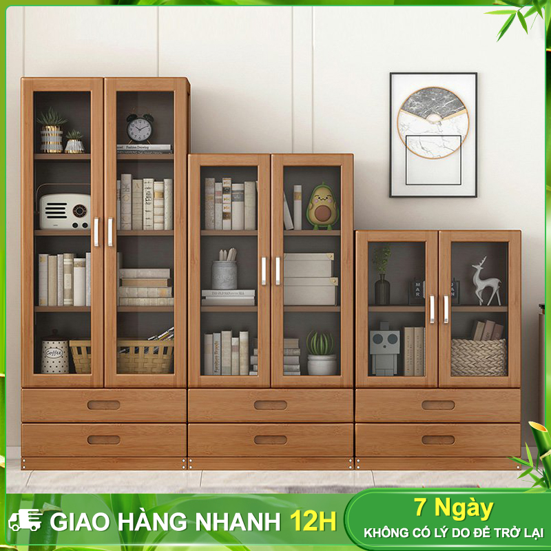 BOHO Tủ Sách Cửa Kính Cao Cấp Thiết Kế Độc Đáo Tinh Tế Tiện Dụng và Bền Bỉ