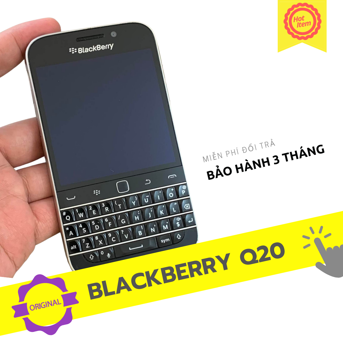Blackberry Q20 Classic điện thoại blackberry cổ, máy zin chưa sửa chữa, pin lâu nghe gọi rõ to vừa phím vừa cảm ứng có tiếng việt - KANTAGO