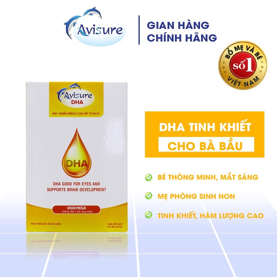 DHA tinh khiết cho bà bầu Avisure DHA (40 viên)