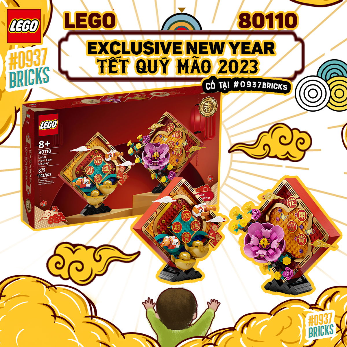 LEGO TẾT 80110 LEGO TẾT NGUYÊN ĐÁN QUÝ MÃO 2023 LUNAR NEW YEAR DISPLAY