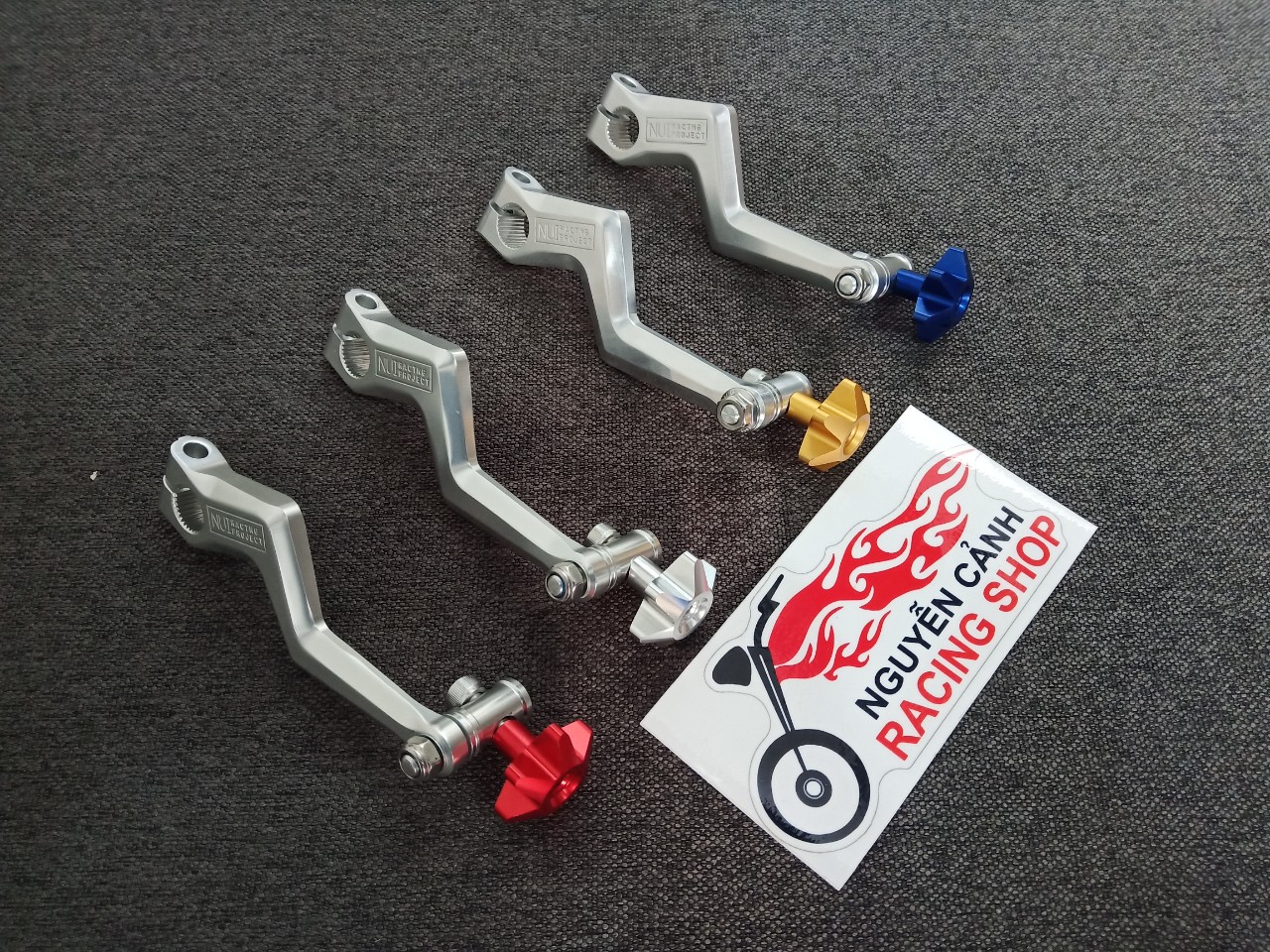 Bas thắng sau wave sirius nui racing, bas thắng nui racing,100% nhôm CNC