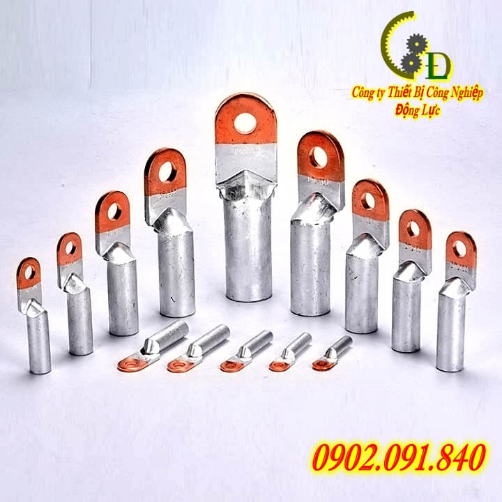 Đầu cos đồng nhôm DTL 1cái, cốt xử lý đồng nhôm 1 lỗ bấm nối dây điện máy hàn 10, 16, 25, 35, 50, 70, 95mm2 bắt ốc phi 8, 10 ly