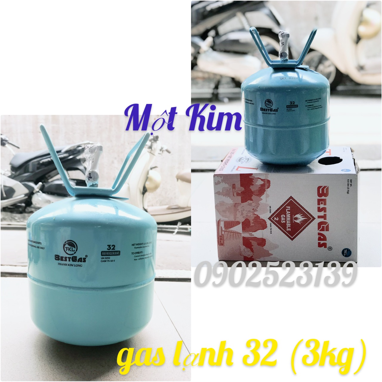 [Có sẵn] Gas lạnh R32 Ấn Độ Floront  (3.0 Kg / bình ), R32 BESTGA 3.0Kg/ Bình