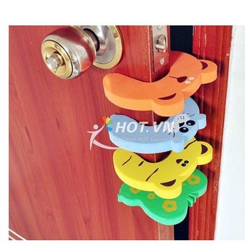 Xốp chặn cửa, miếng chặn cửa, chống sập cửa, chống kẹp tay trẻ em hình con thú xinh xắn