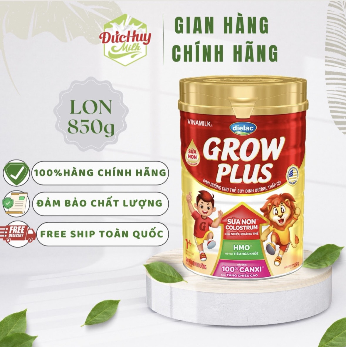 Sữa bột Vinamilk Dielac Growplus 1+ sữa non 850g