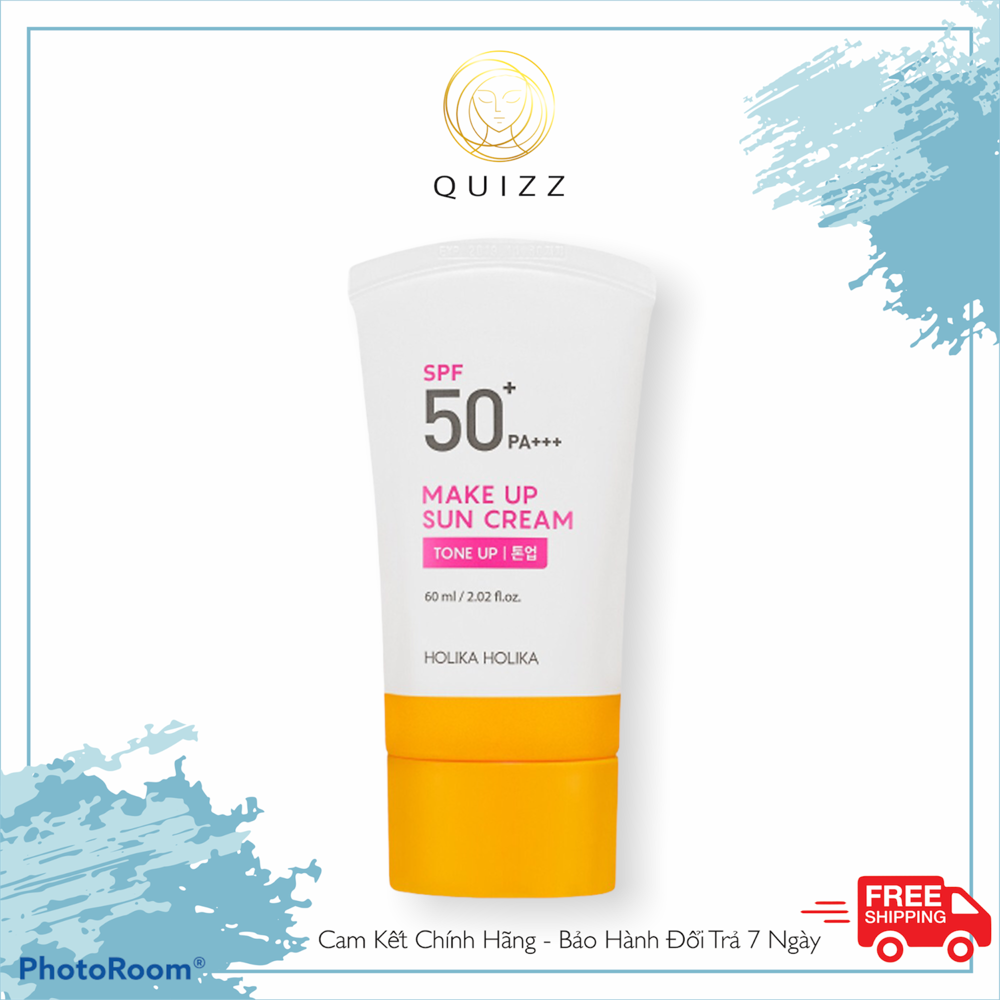 Kem chống nắng trang điểm Holika Holika Make Up Sun Cream Tone Up SPF50 + PA +++ 60ml_Quizz Cosmetics