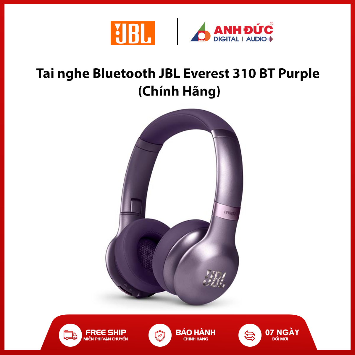 Tai nghe bluetooth jbl everest 310 bt purple