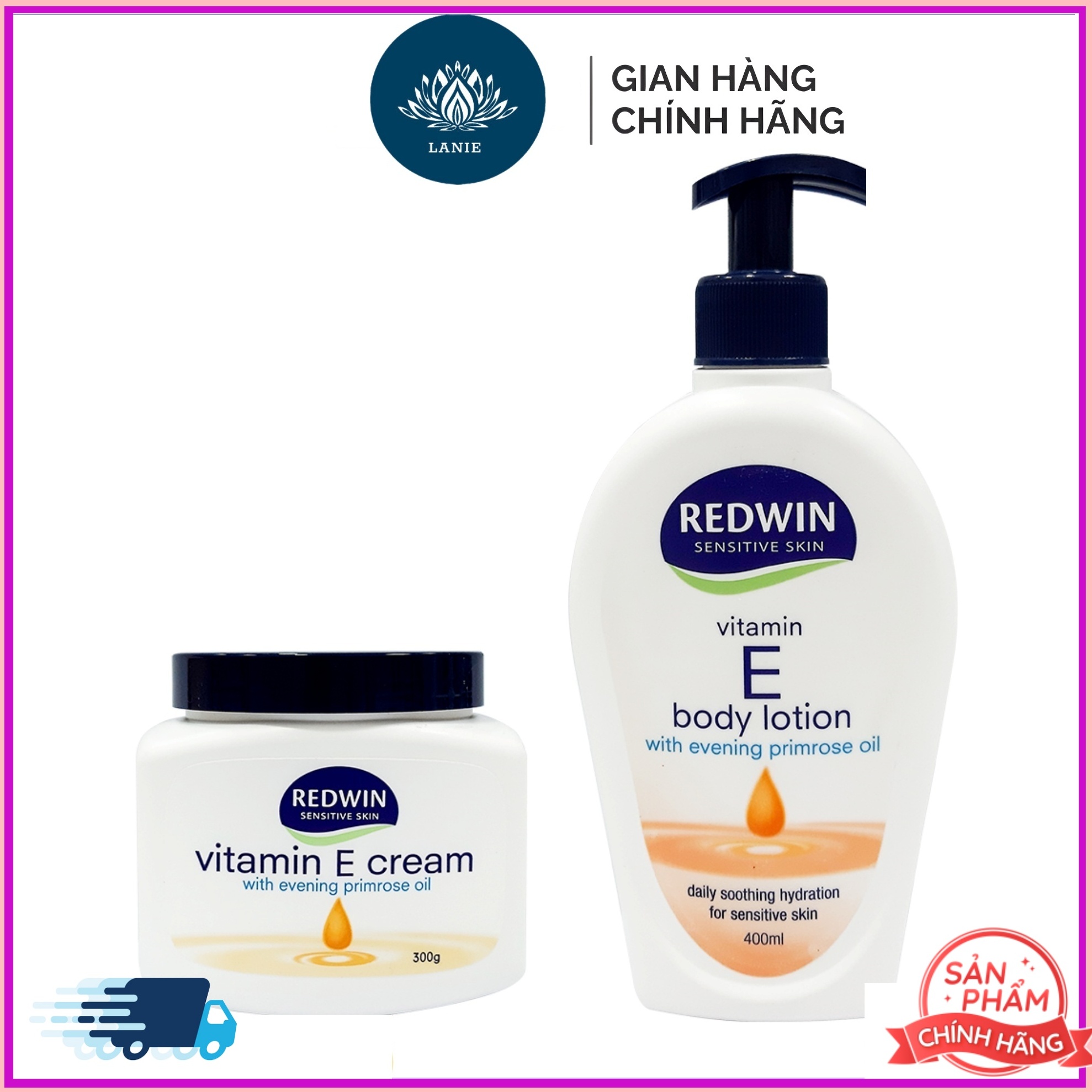 Kem dưỡng mặt và Body Redwin Vitamin E With Evening Primrose Oil