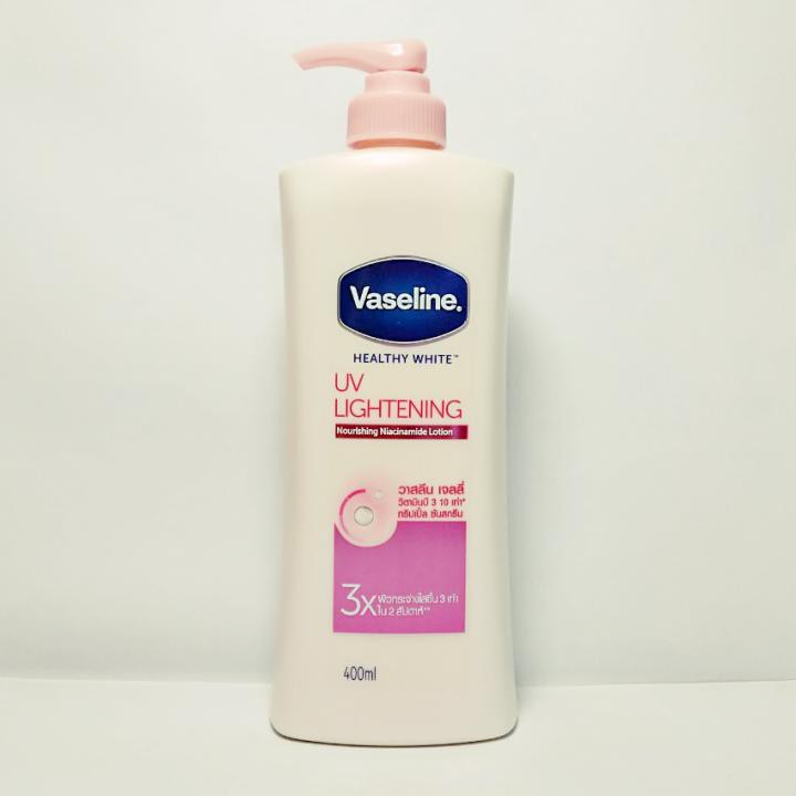 Sữa Dưỡng Thể Trắng Hồng Vaseline Healthy White Uv Lightening 400Ml 3X