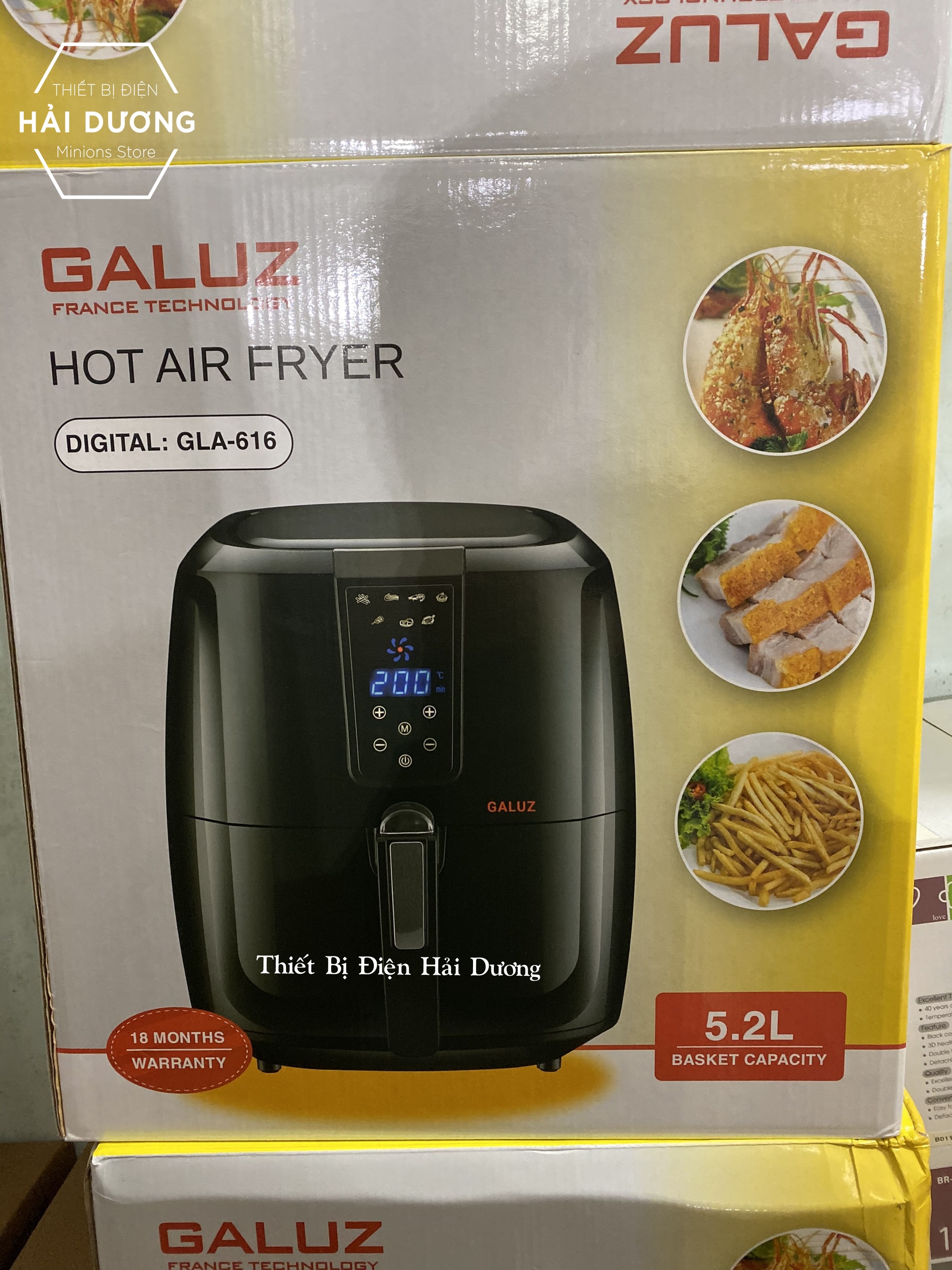 Nồi Chiên Không Dầu Điện Tử Galuz 5.2l GLA-616 - Bảo hành 18 tháng