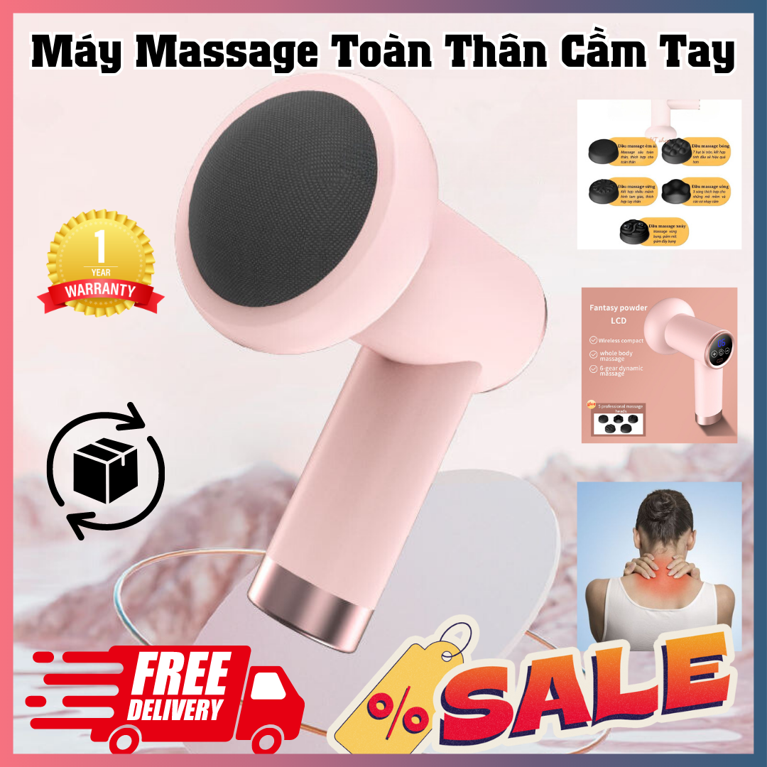 Máy Massage Cổ Vai Gáy Cầm Tay Đa Năng,Mát Xa Toàn Thân