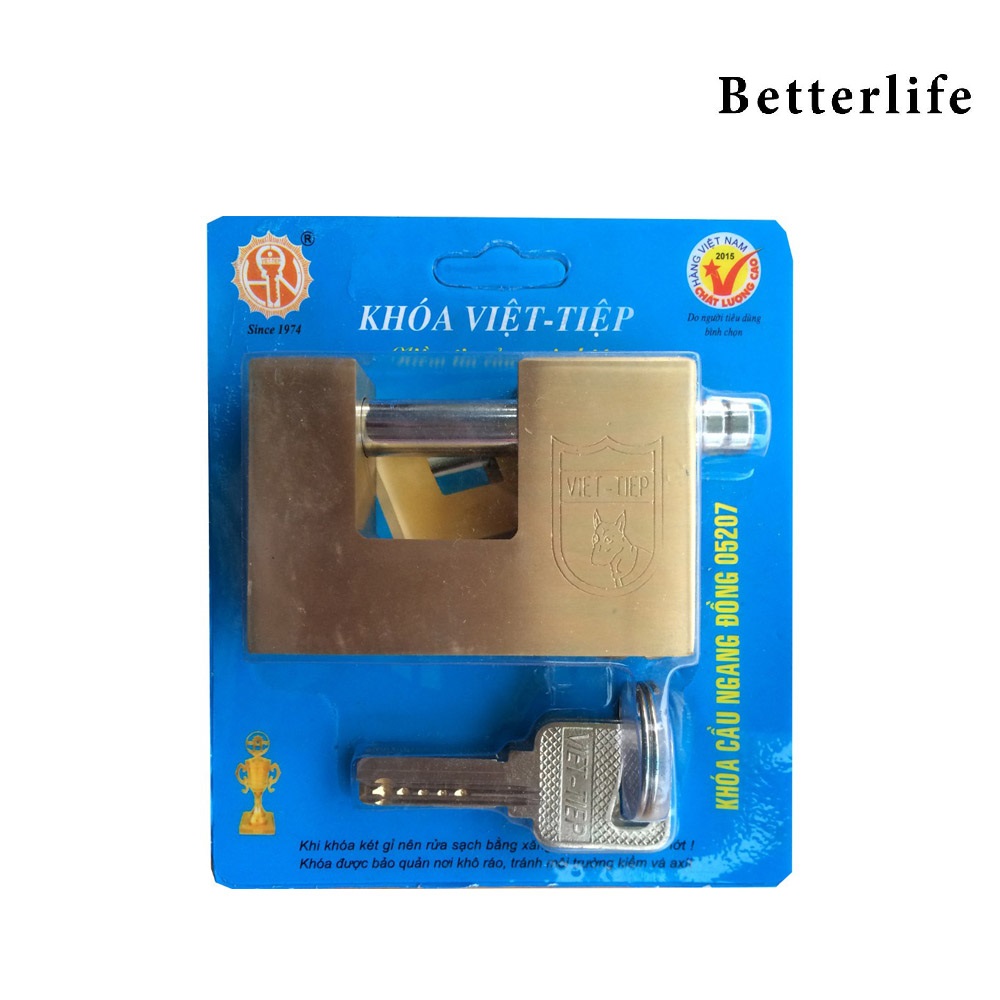 Ổ khóa cầu ngang đồng Việt Tiêp 05207 cực kỳ chắc chắn, cao cấp -BetterLife