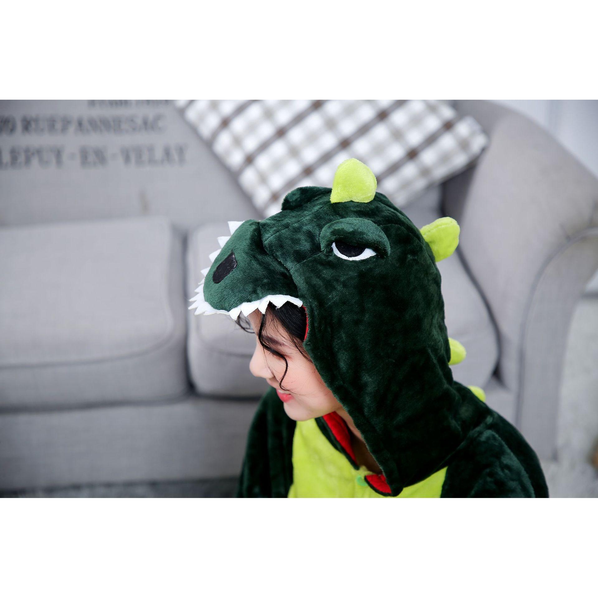 Bộ Đồ thú Khủng Long xanh liền thân lông mịn MÃ DECO30 GIẢM 25K Pijama dành Cho Người Lớn và Trẻ Em kiểu dáng Động Vật Hoạt Hình Cosplay Đầy Đủ Các Mẫu Mã Kích Cỡ nhiều màu Decoshop68 đón giáng sinh HOT độc và lạ 1901