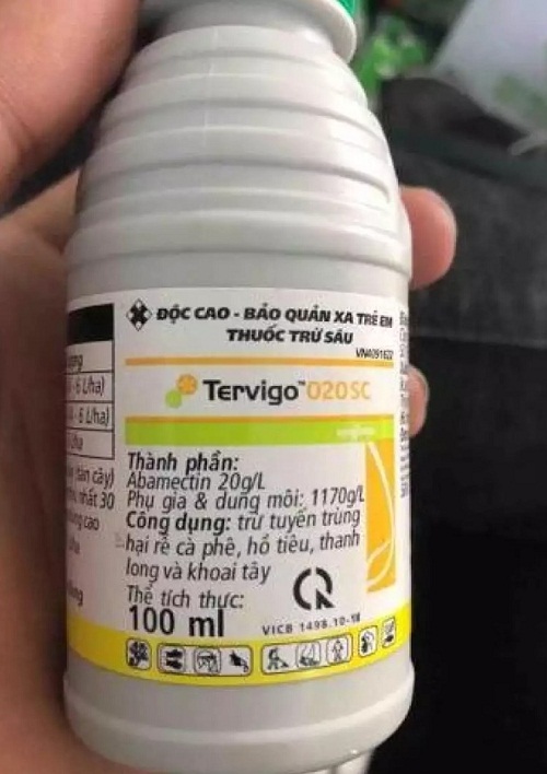 TERVIGO - trừ tuyến trùng hại rể cà phê, hồ tiêu - chai 100 ml