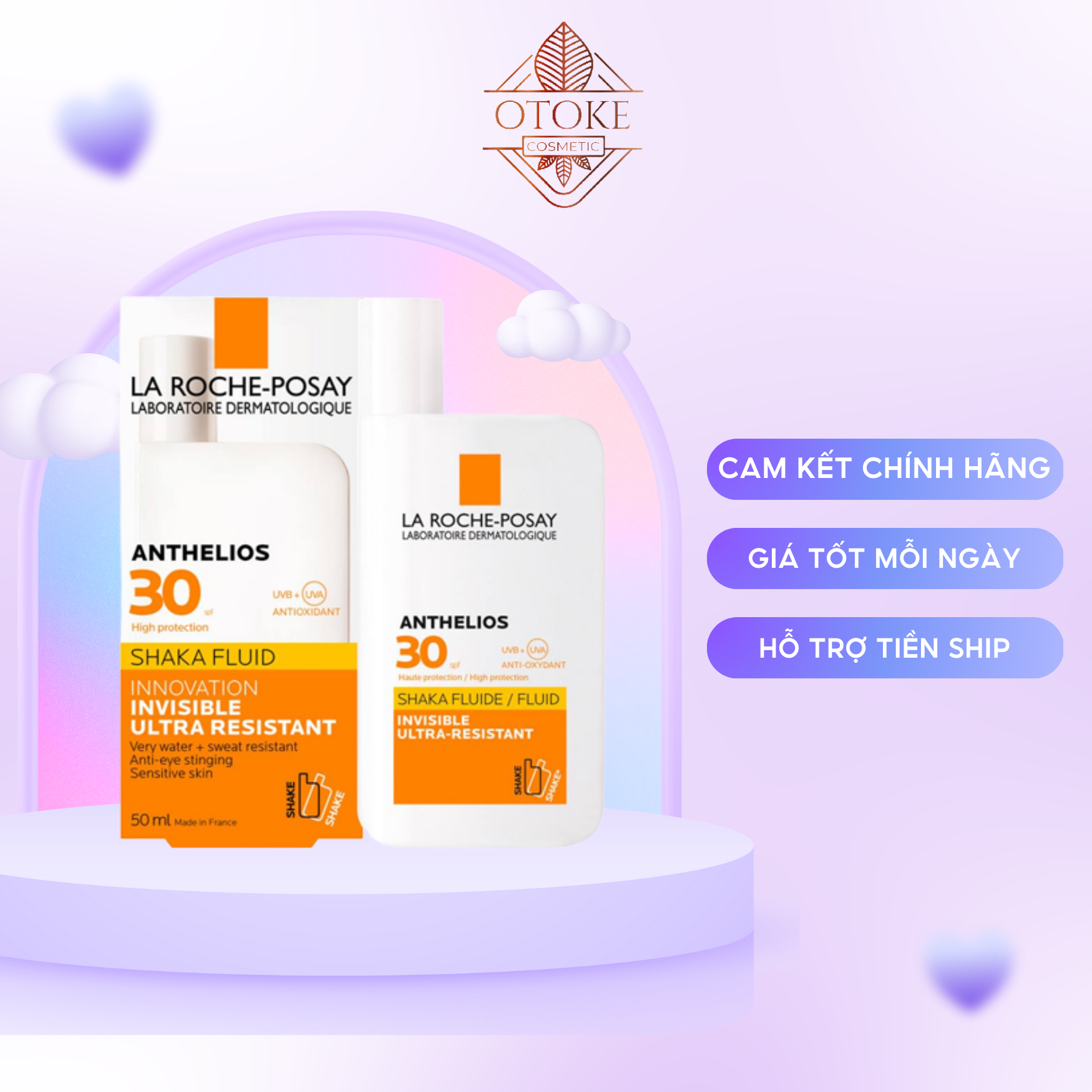 Kem chống nắng la roche posay anthelios dry touch gelcream spf50 50ml