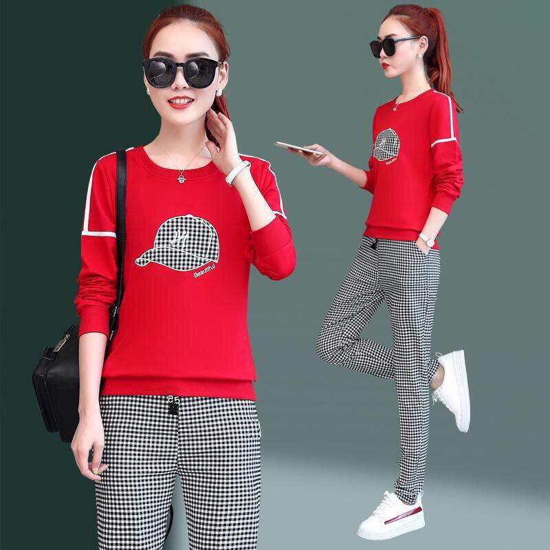 Bộ thể thao phối sọc caro sang trọng - MonShopJean