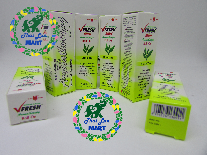 12 Chai dầu gió vfresh green tea hương trà xanh hàng nội địa chính hãng indonesia 4ml