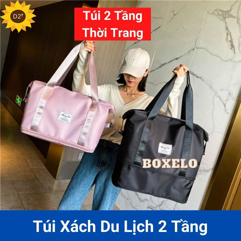 Túi du lịch cỡ lớn BOXELO cho nam nữ đa năng đựng mỹ phẩm đi du lịch 2 tầng