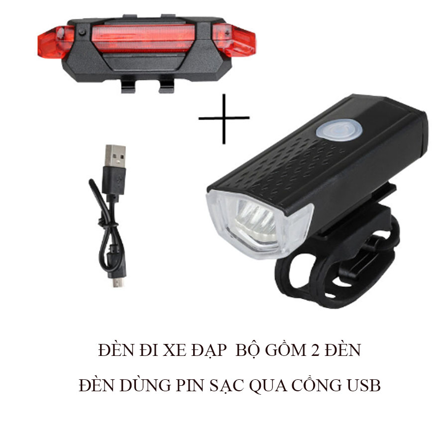 Đèn cảnh báo xe đạp trước sau