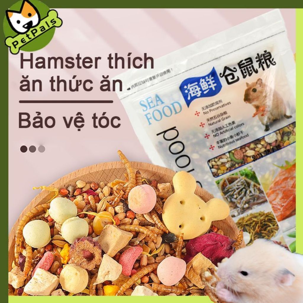 PetPals Dinh dưỡng hamster Thức ăn cho chuột đồng tốt cho sức khỏe thức ăn hamster vỗ béo thức ăn vỗ béo cho hamster đồ ăn hamster vỗ béo dorrikey thức ăn chuột hamster Hamster dễ thương LI0282